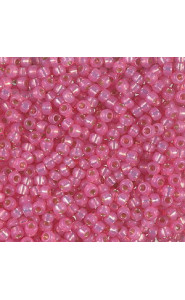 Miyuki rocailles Perlen 8/0 - Silverlined alabaster dyed rose 8-556